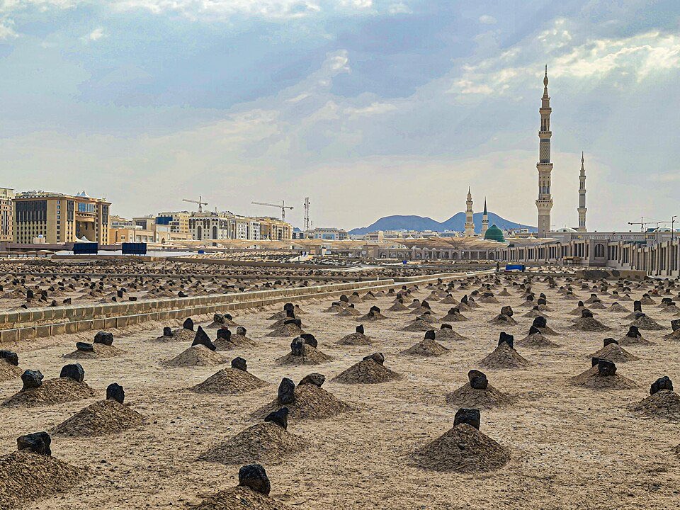 The Baqi cemetery beside Masjid an-Nabawi.